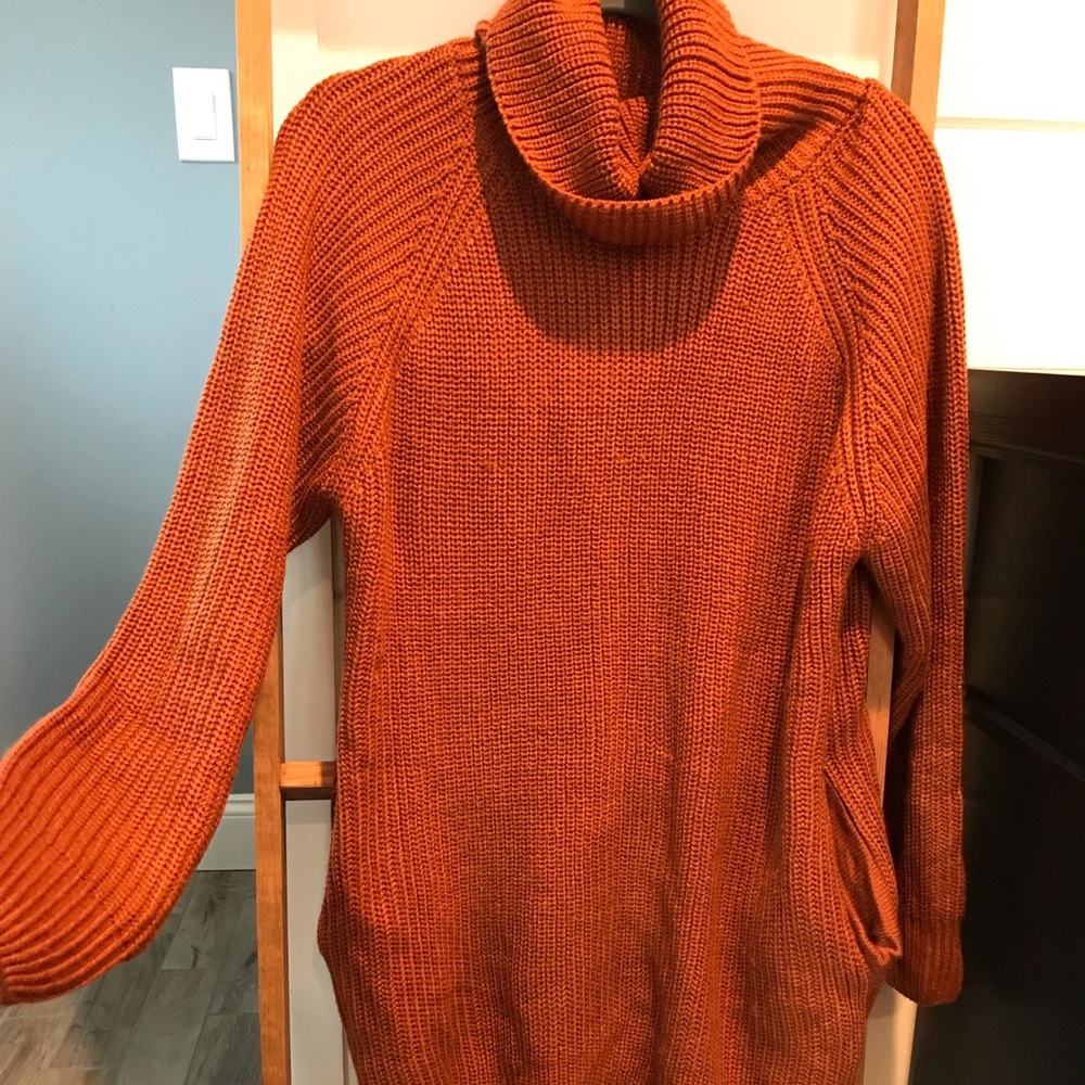 Tunic length sweater